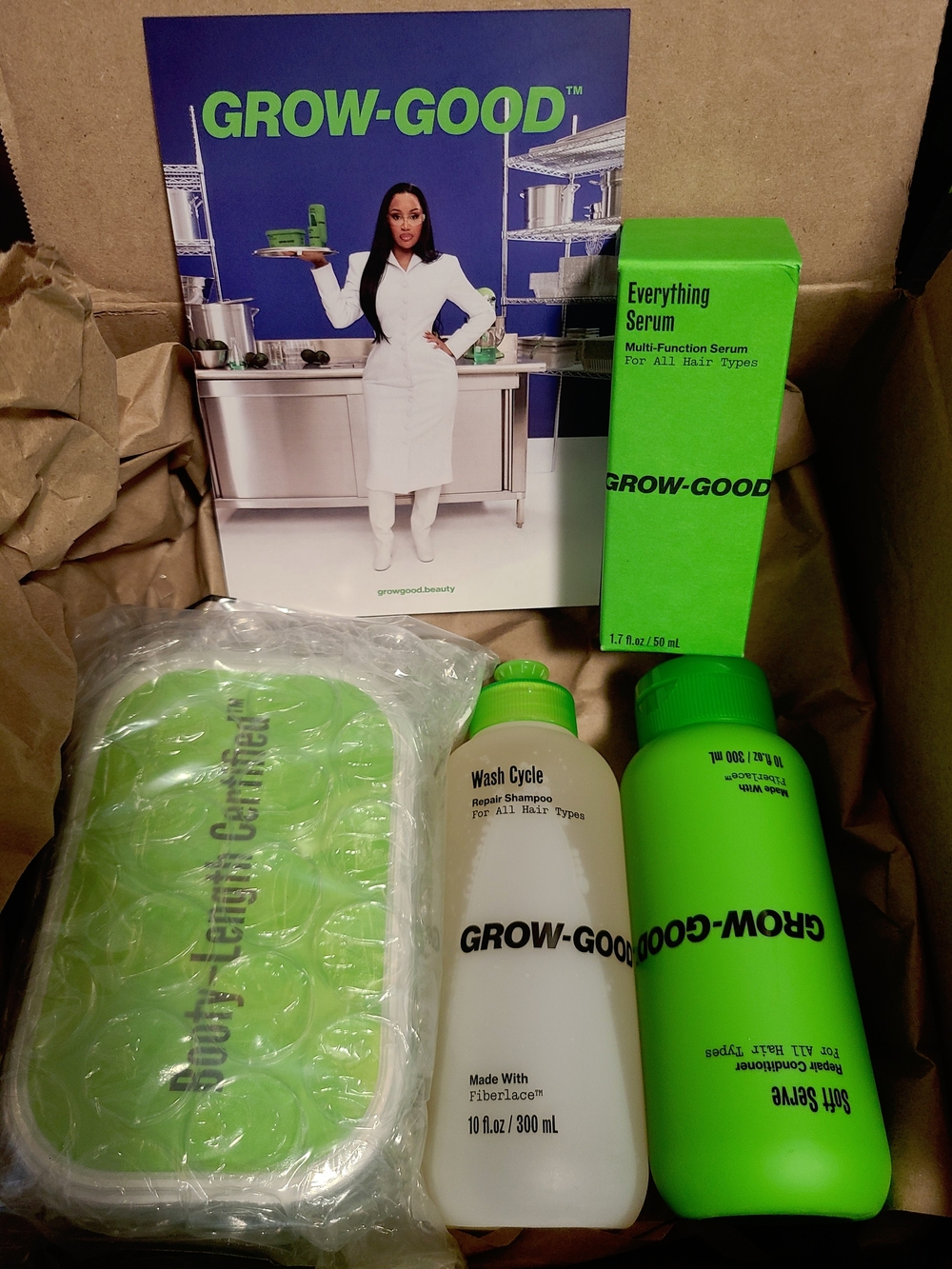 Cardi B Grow-Good Complete Hair Care Set 4 Pc Shampoo Conditioner Mask Serum NEW